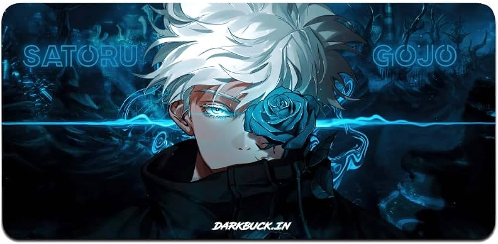Gojo Satoru Blue Rose Mousepad