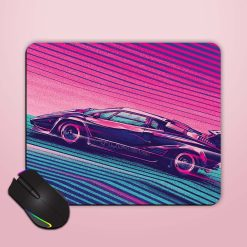 Retro Synthwave Car Mousepad